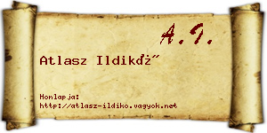 Atlasz Ildikó névjegykártya