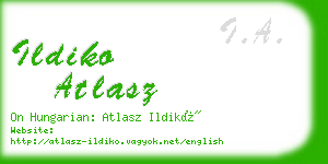 ildiko atlasz business card